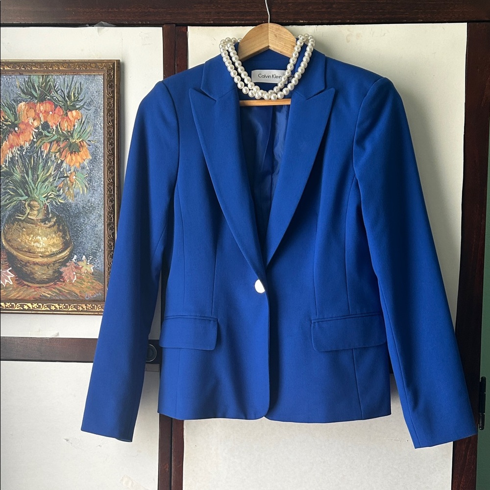 Calvin Klein Women's Vibrant Blue Blazer